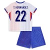 Maglia ufficiale Francia T. Hernandez 22 Trasferta Euro 2024 per Bambino